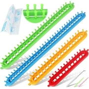 Long Knitting Loom Set with Instructions-Scarf Hat Blanket Loom Knitting Kit-Rectangular Knitting Looms for Beginners Kids Adults-Shawl Sweater Sock Knitting Looms for Crocheting