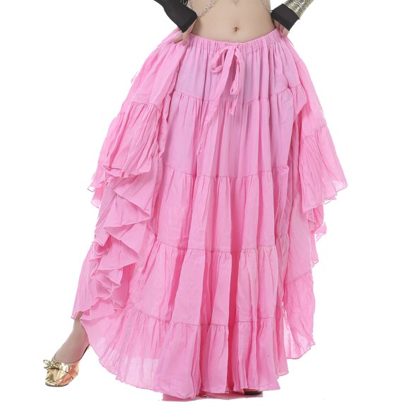 Long Ladies Ats Tribal Belly Dance Crinkle Gypsy Outfit Circle Skirts Skirts