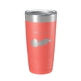 thumbnail image 1 of Long Lake Map Tumbler Travel Mug Insulated Laser Engraved Coffee Cup Minneapolis Minnesota 20 oz Coral, 1 of 1