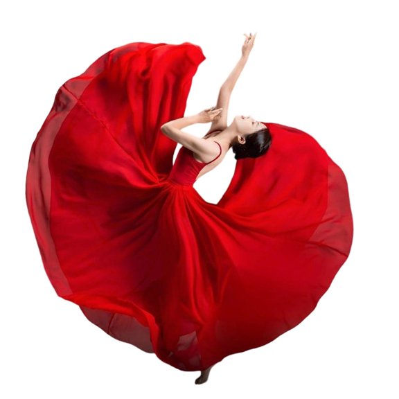 Long Large Circle Dance Skirt For Women Wide Flare Ballet Modern Dance Skirt