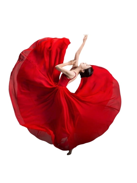 Long Large Circle Dance Skirt For Women Wide Flare Ballet Modern Dance Skirt