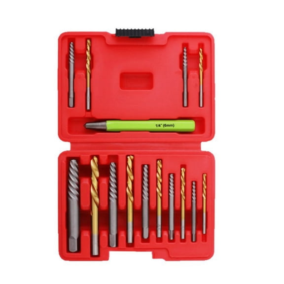 Long Lasting 15 Piece Left Hand Drill Bit And Screw Extractor Bundle For Projects And Repairs