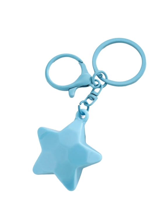 Long Lasting Acrylic Star Keychain Fade Colors Compact Designs Star Bag Charm For Students And Travel