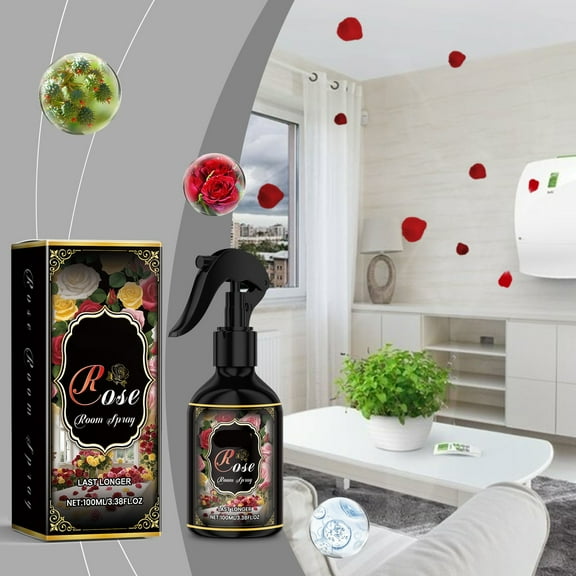 Long Lasting Air Freshener Spray, Rose Scent for Home and Car, Quick-Dry Formula, No Residue, Safe for Daily Use, 100ml