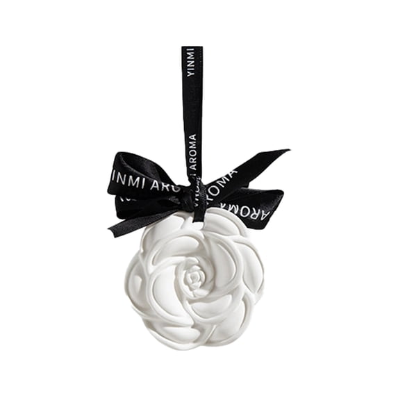 Long Lasting Breathable Gypsum Car Fragrances Tablet Floral Camellia Pattern Safe Suitable For Children And Pet