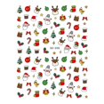 Long Lasting Christmas Nail Decals Xmas 3D Nail Self Stickers Santa