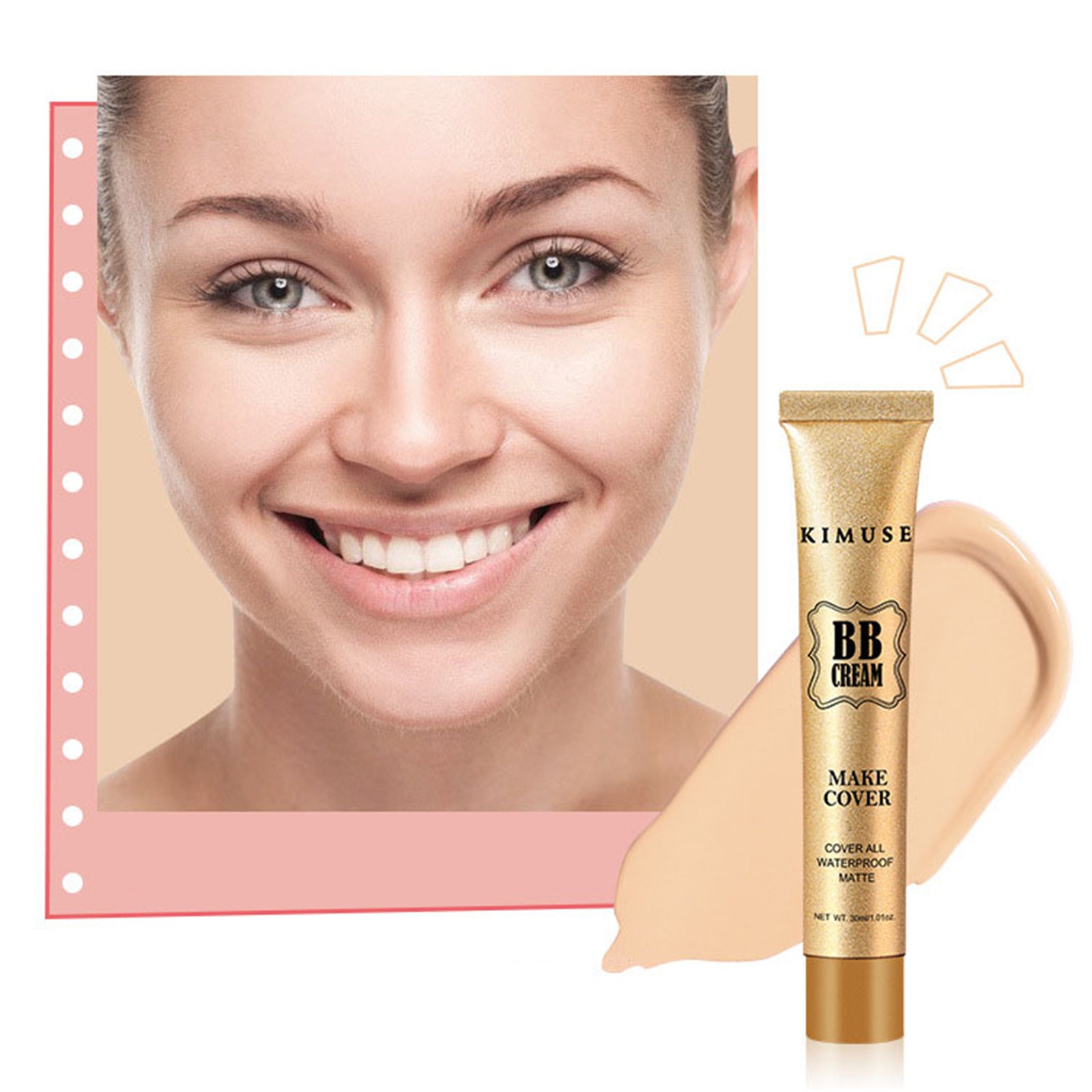 Long Lasting Conceal Little Gold Tube Foundation Concealer, Foundation