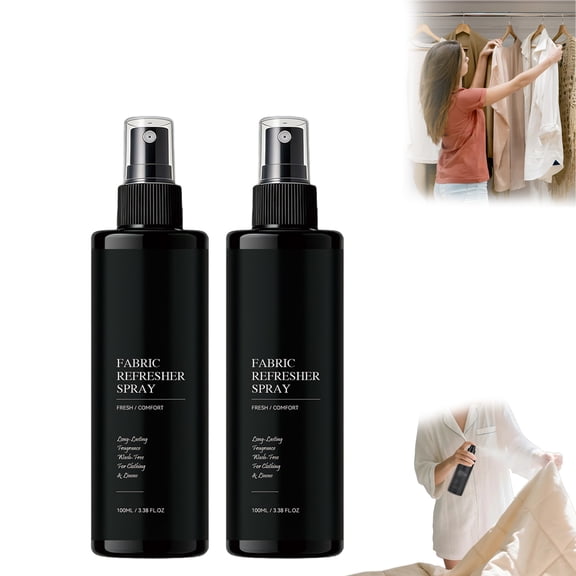 Long-Lasting Fabric Refresher and Room Spray, Fabric Air Freshener Spray, Long-Lasting Fresh Scent, for Clothes, Curtains, Rugs, Bedding, Furniture (2PCS)