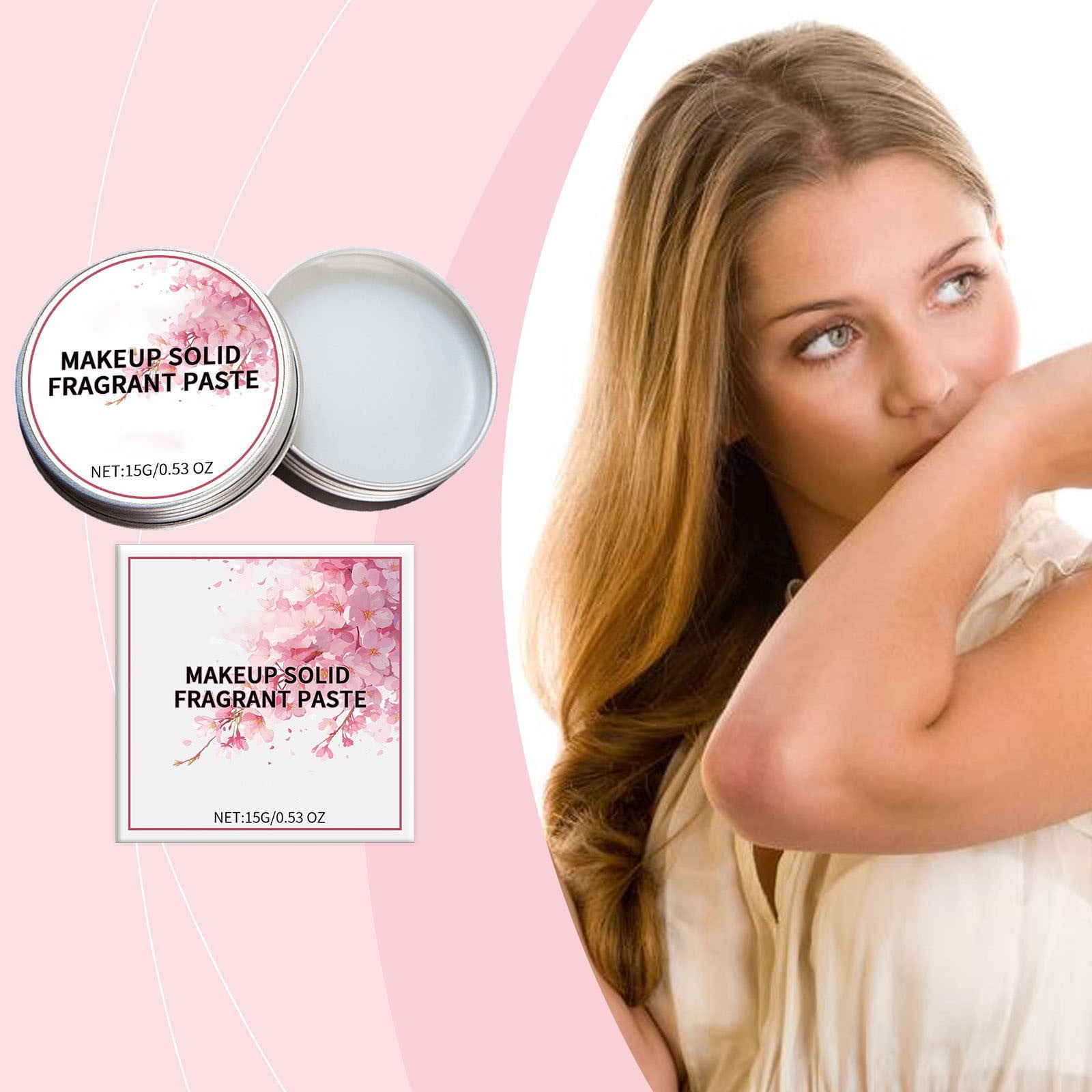 Long-Lasting Fragrant Dew Solid Paste with Shea Butter, Jasmine & Vitamin E - Moisturizing & Nourishing Herbal Body Balm, Beeswax & Plant Extracts for Soft Skin, Convenient Travel-Friendly Skincare