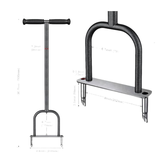 Long Lasting Garden Hole Maker For Efficient Ground Aeration Without Power Or coal