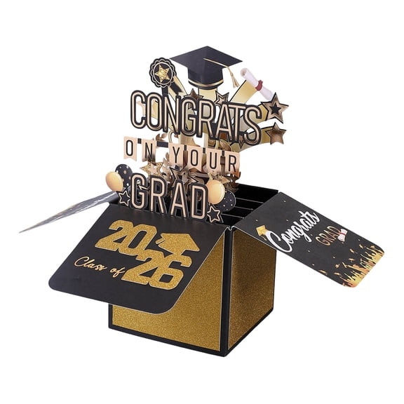 Long Lasting Grad Keepsake Card 2026 3D Pop Up Happy Graduation Card Festival Greeting