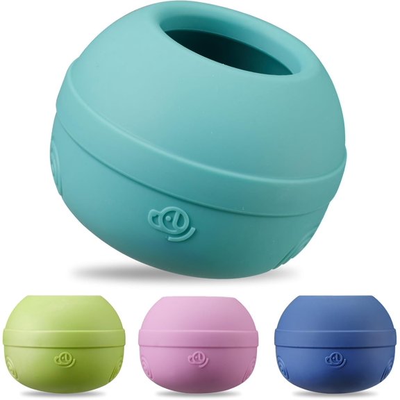 Long-Lasting Interactive Lick , Stuffable Enrichment to Keep Dogs Busy, Wobbly Dispensing Freezable Toys, -Grade Safe (Teal Blue,M)