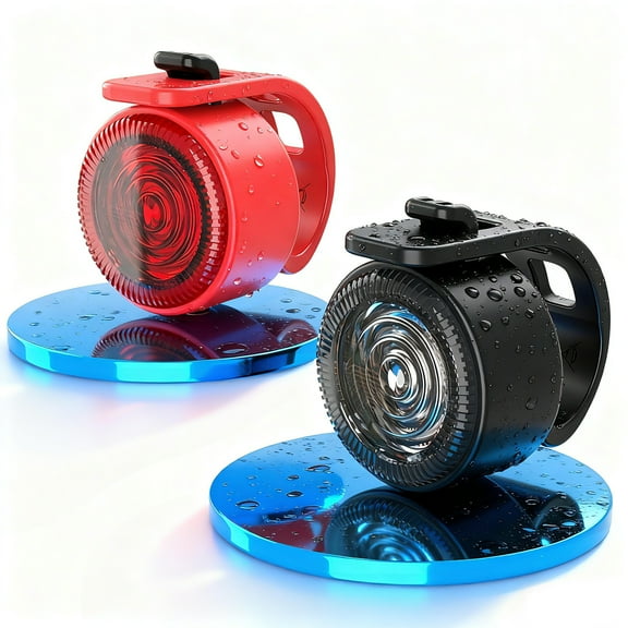 Long Lasting LED Bike Lights Set, 3 Mode Headlight And Taillight, Battery Powered Bicycle Safety Lightfor Night Riding