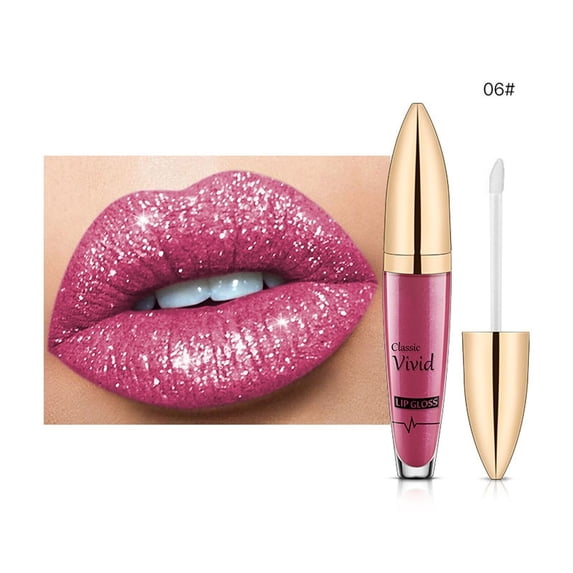 Long Lasting Lipstick, Glitter Lipgloss, Matte Liquid Lipstick with Moisturizing Chamomile and Soy Extracts, Creamy Texture, Easy To Apply and Remove, Semi Permanent Color Lock Technology