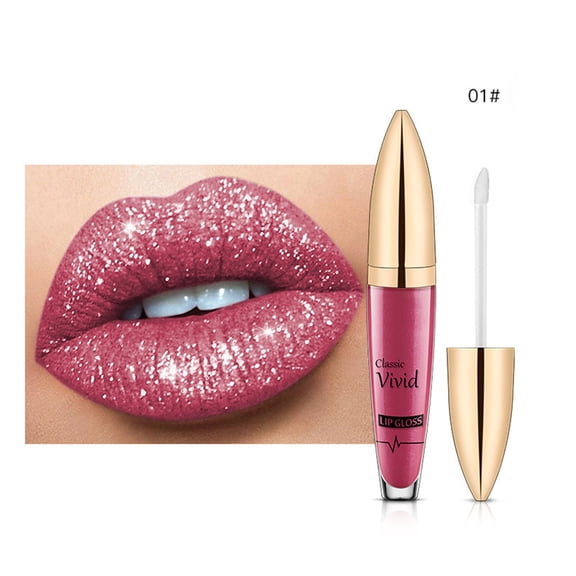 Long Lasting Lipstick, Glitter Lipgloss, Matte Liquid Lipstick with Moisturizing Chamomile and Soy Extracts, Creamy Texture, Easy To Apply and Remove, Semi Permanent Color Lock Technology