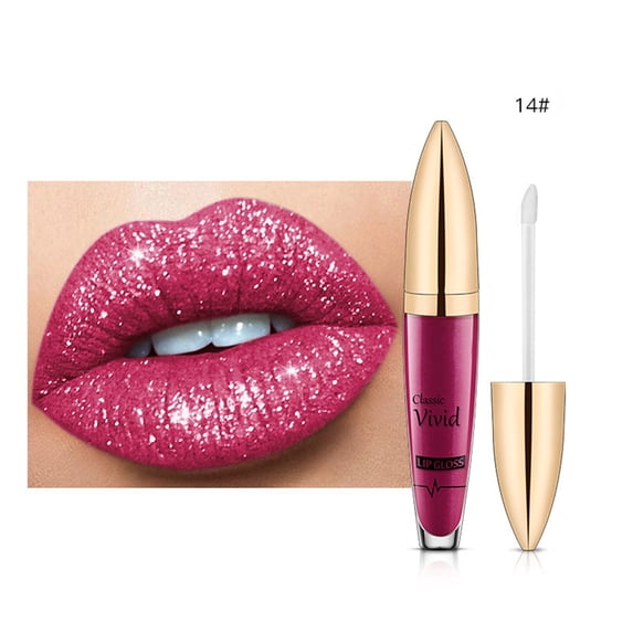 Long Lasting Lipstick, Glitter Lipgloss, Matte Liquid Lipstick with Moisturizing Chamomile and Soy Extracts, Creamy Texture, Easy To Apply and Remove, Semi Permanent Color Lock Technology