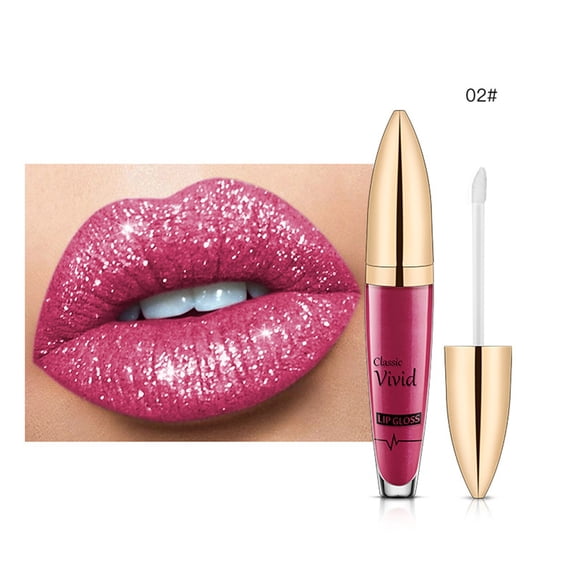 Long Lasting Lipstick, Glitter Lipgloss, Matte Liquid Lipstick with Moisturizing Chamomile and Soy Extracts, Creamy Texture, Easy To Apply and Remove, Semi Permanent Color Lock Technology