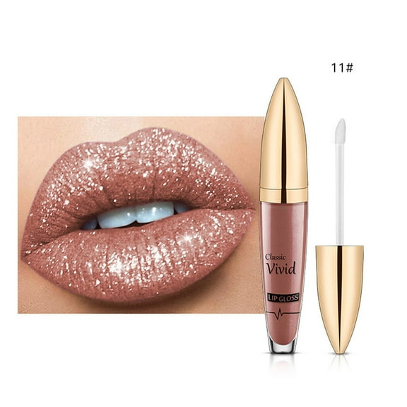 Long Lasting Lipstick, Glitter Lipgloss, Matte Liquid Lipstick with Moisturizing Chamomile and Soy Extracts, Creamy Texture, Easy To Apply and Remove, Semi Permanent Color Lock Technology