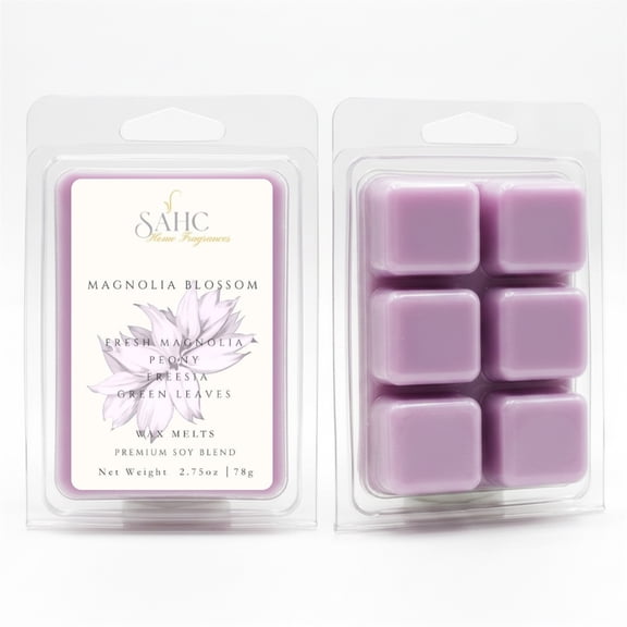Long-Lasting Magnolia Scent Wax Melts: Natural Soy, Clean Burn (6 Melts) | Home Fragrance | Gift Idea for her