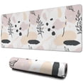 thumbnail image 1 of Long-Lasting Non-Slip Large Desk Mat | Waterproof Abstract Art Design | Boho Leaves Pattern | Perfect Addition for Office Laptop | 31.5 X 11.8 Inch, 1 of 7