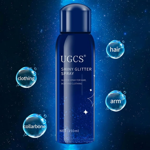 Long Lasting Shiny Body Glitter Spray - Temporary Shiny Hairspray for Hair, Clothing, Quick-Drying Glitter Spray, Stage, Festival, Makeup, Prom, Shiny Highlighter, Holiday Party, Christmas, Adults