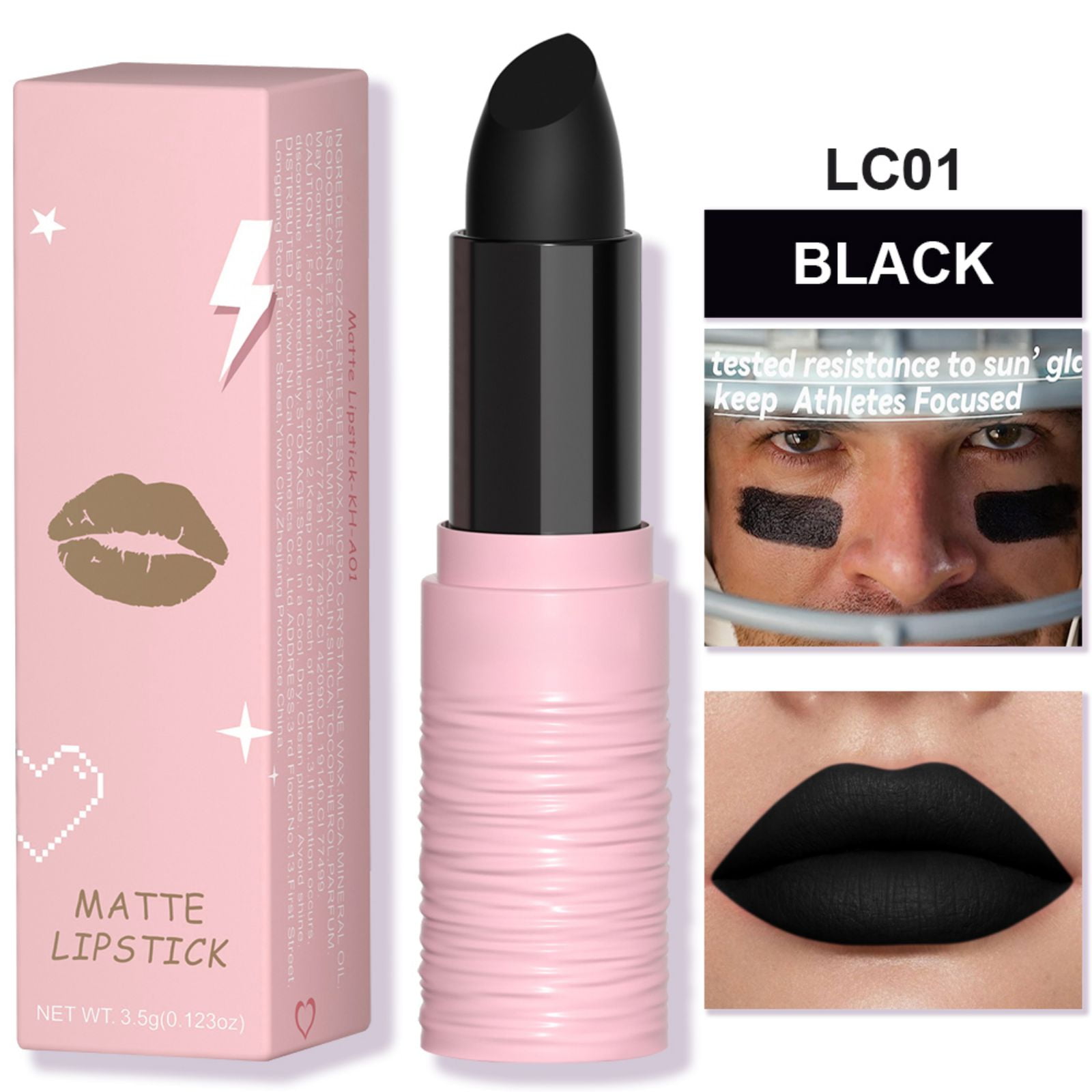 AKARY Eye Black Face Painting, Long Lasting Matte Lipstick Lip Gloss, Goth  Lipstick Makeup, Face Paint Cream-blendable Stick, Body Paint Professional