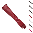 thumbnail image 1 of Long Leather Gloves Faux Leather Elbow Length Gloves for Women Evening Party Costume, 1 of 3