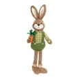thumbnail image 1 of Long Leg Bunny Stretch Doll, Orange Green Fabric Rabbit for Easter Decor, Stretch Bunny Figurine for Home Table Display, 1 of 6