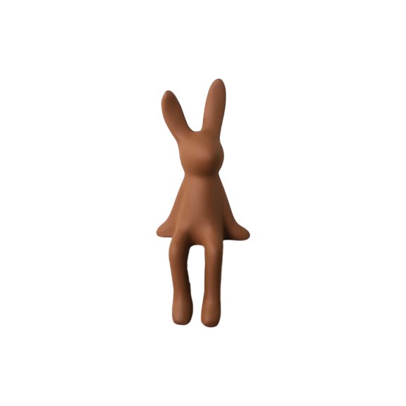 Long Leg Sitting Easter Bunny Statue, Ngxiha Modern Bunny Statue with Dangling Legs Decorative Piece Creative Bunny Figurine Minimalist Animal Sculpture for Floating Shelves Easter & Spring Decor