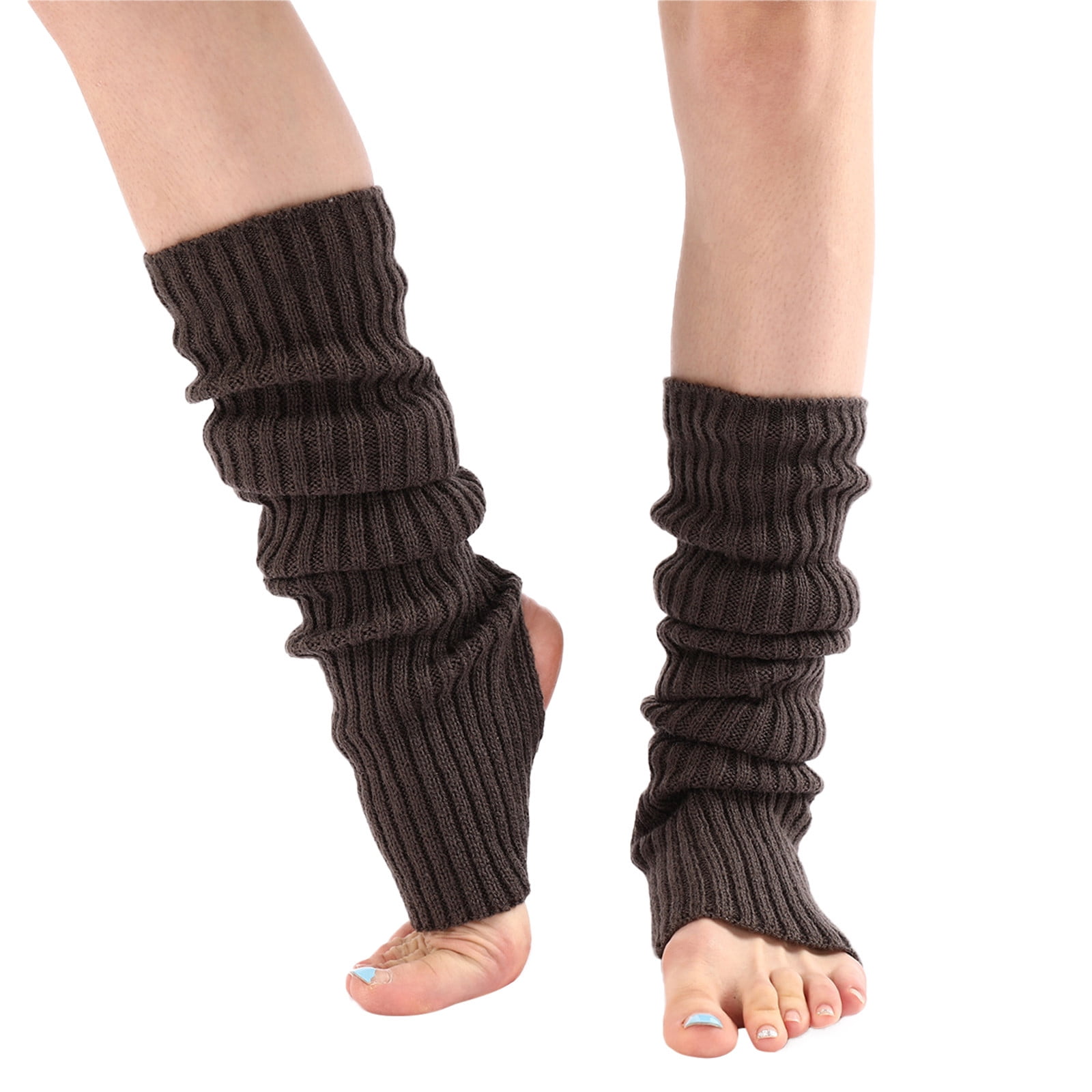 Long Leg Warmer Womens Men 80s Party Ribbed Knit Dance Sports Leg
