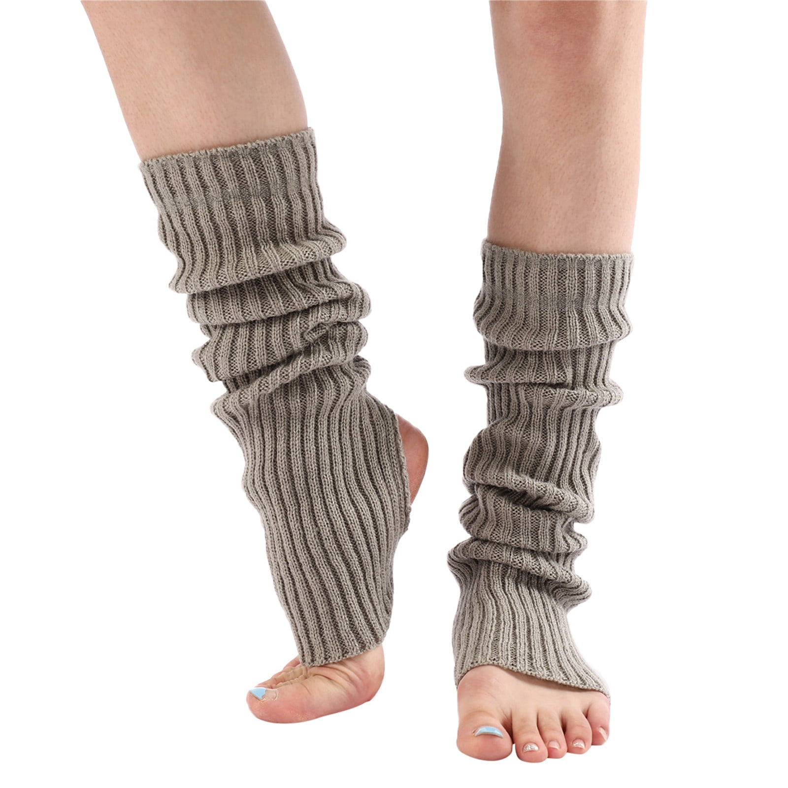 Long Leg Warmer Womens Men 80s Party Ribbed Knit Dance Sports Leg