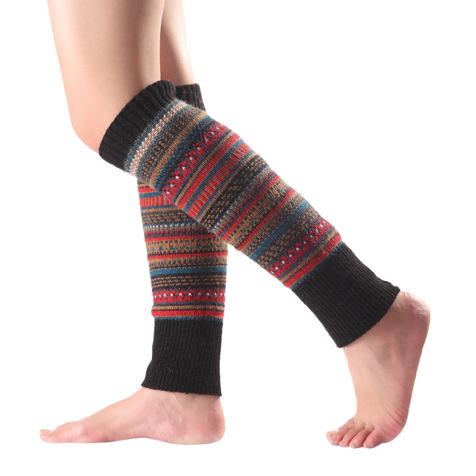 Long Leg Warmer Womens Men 80s Party Ribbed Knit Dance Sports Leg Warmer Winter Sock Leg Warmers