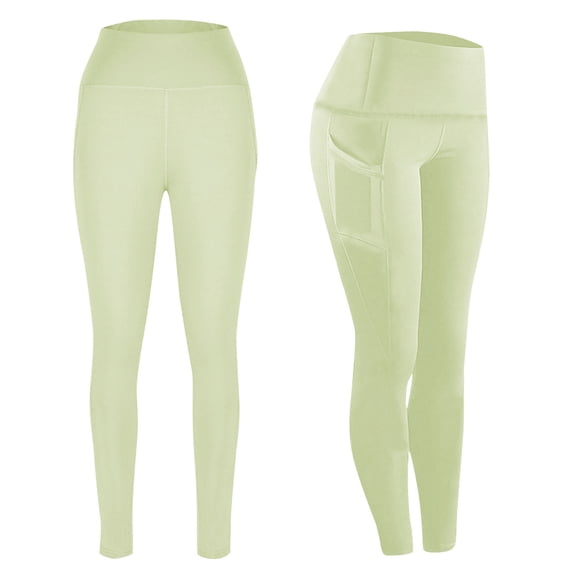 Long Leggings with Pockets for Women High Rise Tummy Control Workout Exercise Pants Soft Lightweight Trouser