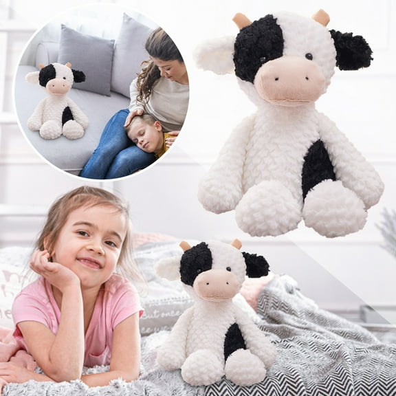 Long Legs Cow Plush Toy, Funny Cartoon Calf Stuffed Animal, Soft Creative Ox Doll with Big Feet, Cozy Hugging Pillow for Bed, Birthday Gift, Easter Decoration Present Easter Gift, Graduation Gift