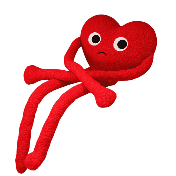 Long Legs Love Heart Shape Pillow-39.4'' Cute Stuffed Red Black White Heart Pillow Soft Plush Toys Lover Friends Festival Creative Gift