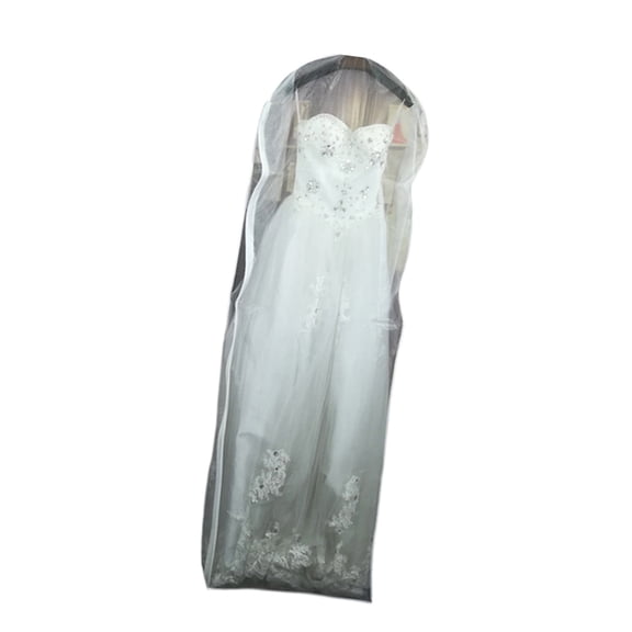 Long Length Wedding Dress Covers Garment Bag for Bride Dustproof and Moisture Resistant with Clear Viewing Protective