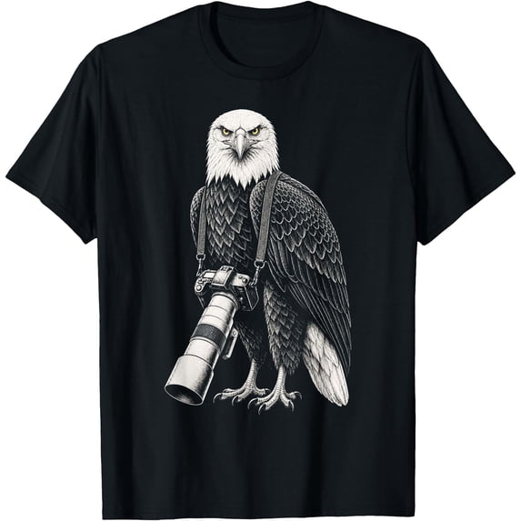 Long Lens Eagle Wildlife Photographer Camera Tshirt - Walmart.com