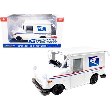 Long Life Postal Delivery Vehicle (LLV), White - Greenlight 51412 - 1/24 scale Diecast Model Toy Car