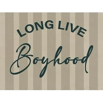 Long Live Boyhood Banner Wall Art Boy Nursery Wall Decor for Toddler Boys Bedroom Playroom poste