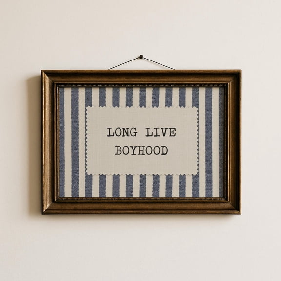 Long Live Boyhood Poster Vintage Boy Room Art 1710, Unframed Poster