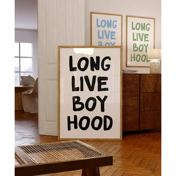 Long Live Boyhood Print, Boys Room Wall Art, Boy Nursery Decor, Play Room Wall Art, Quote Print Home Decor #1389, Unframed Poster Size 8x12