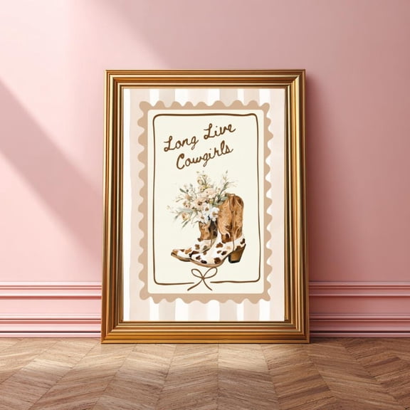 Long Live Cowgirls Wall Print, Western Boho Home Decor, Rustic Farmhouse , Cowgirl Room Art, Western Art, Country Girl Poster Decor, Unframed Poster Size 16x24 F03.1.22l1113