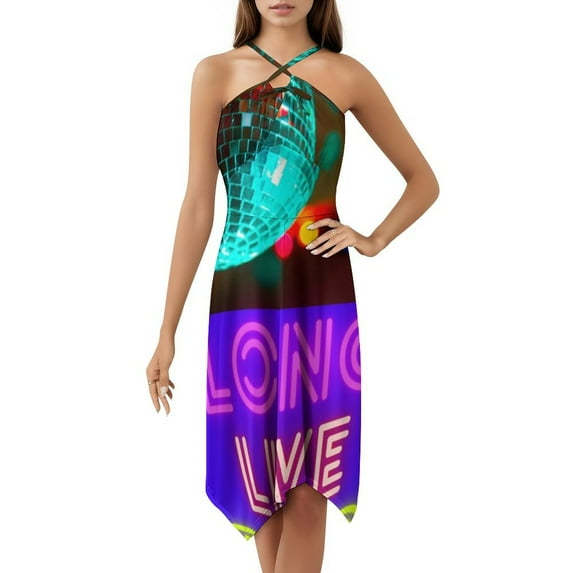 Long Live Disco Dress Elegant Party Dresses Evening Dresses Women Dress Long Dresses Sleeveless Dress Ladies Dresses