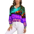 thumbnail image 1 of Long Live Disco Long Sleeve Blouse Woman Streetwear Casual Shirts Summer Oversize Woman Streetwear Clothing Birthday Present, 1 of 7