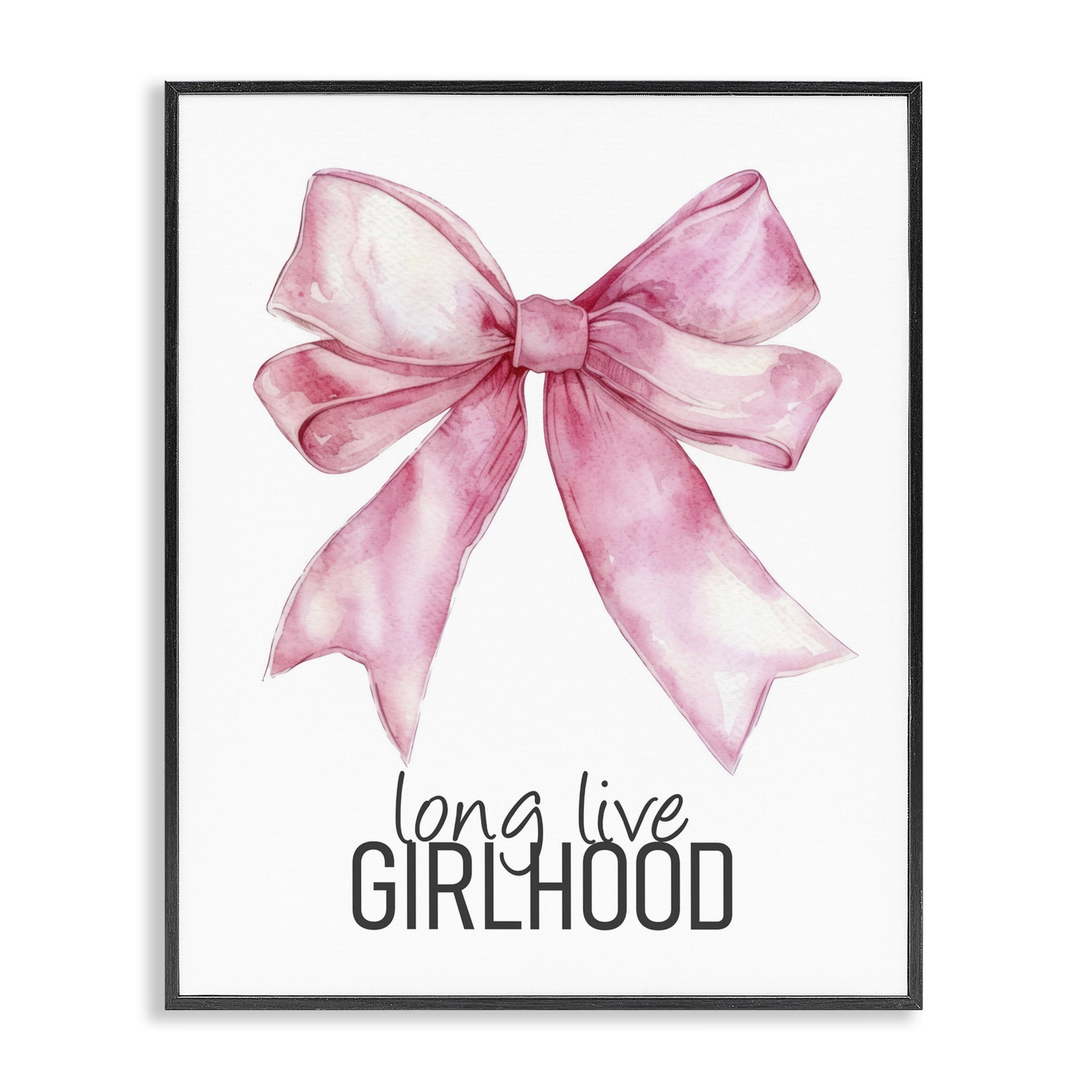 Long Live Girlhood Black Framed Giclee Art, design by Kim Allen