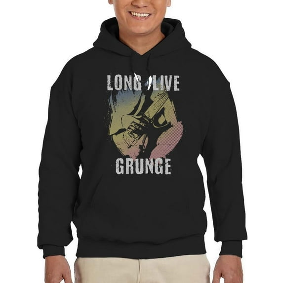 Long Live Grunge Music Tee Hoodie Men's