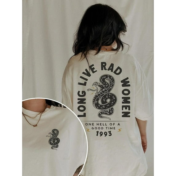 Long Live Rad Women Tee, Trendy aesthetic boho comfort colors tee, feminist girl power shirt