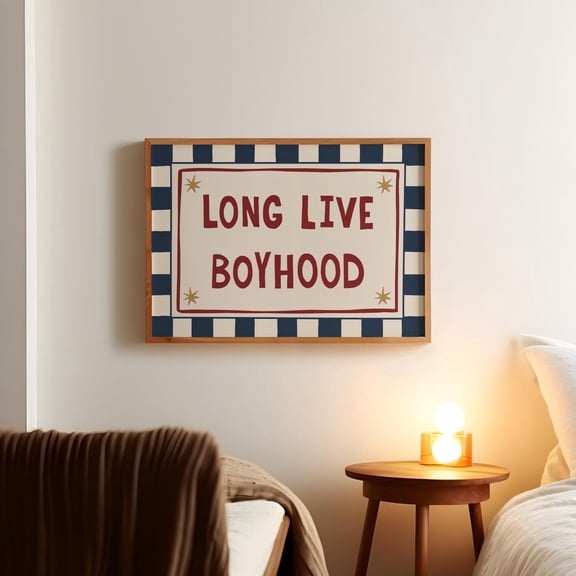 Long Live Red Blue Boys Wall Art Home Interior Gallery Display Accent Collection