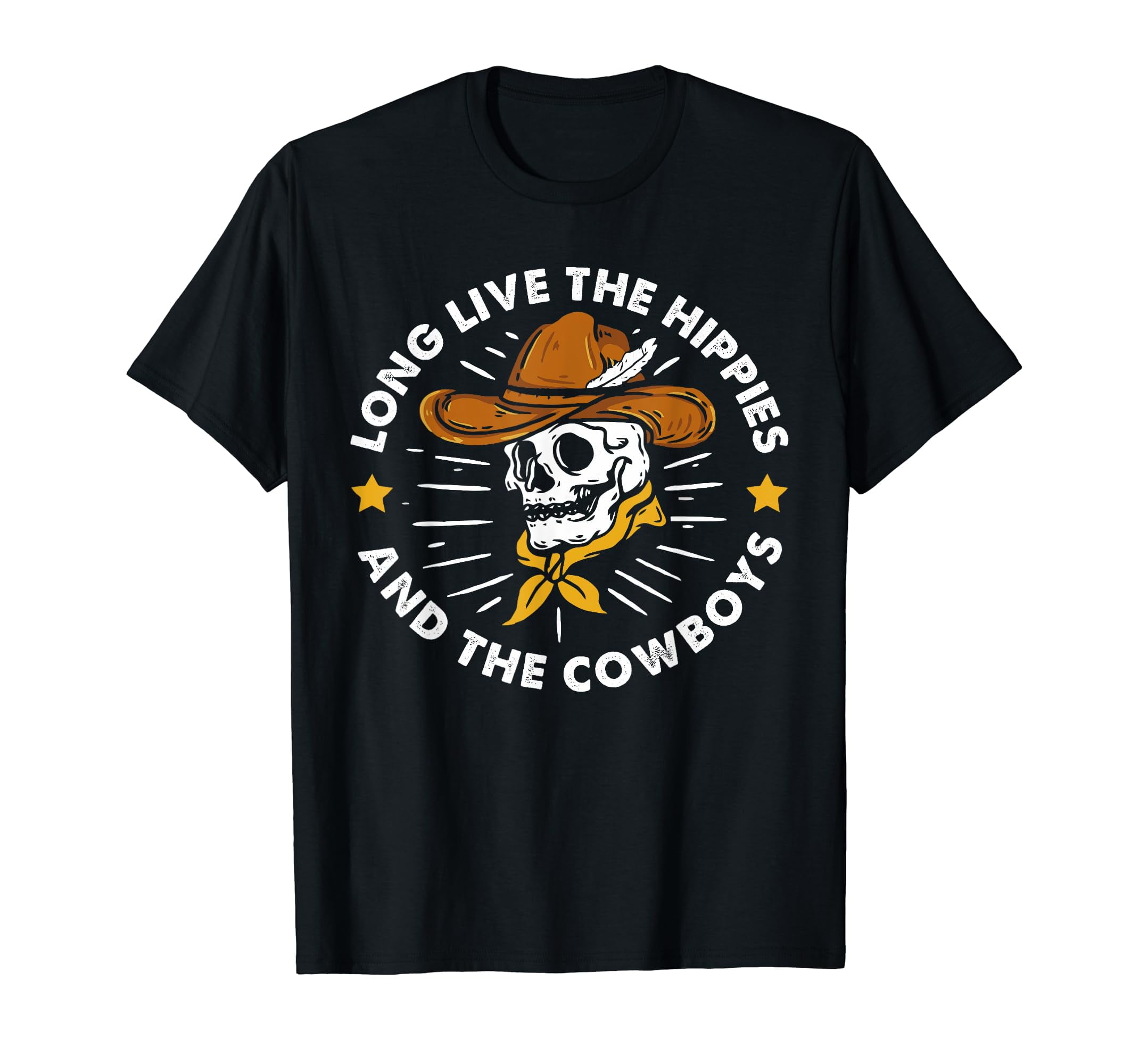 Long Live The Hippies And The Cowboys T Shirt 7382