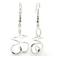 thumbnail image 1 of Long Looping Star Twisted Spirals Dangling Sterling Silver Earrings, 1 of 2